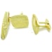 USA Rectangle Engraveable Men Vintage Cufflinks Bullet Gold Tone Set Tie