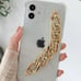 Brown iPhone case with wrist strap