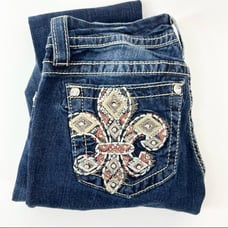 Miss Me Size 26 Embellished Bootcut Low-rise Jeans
