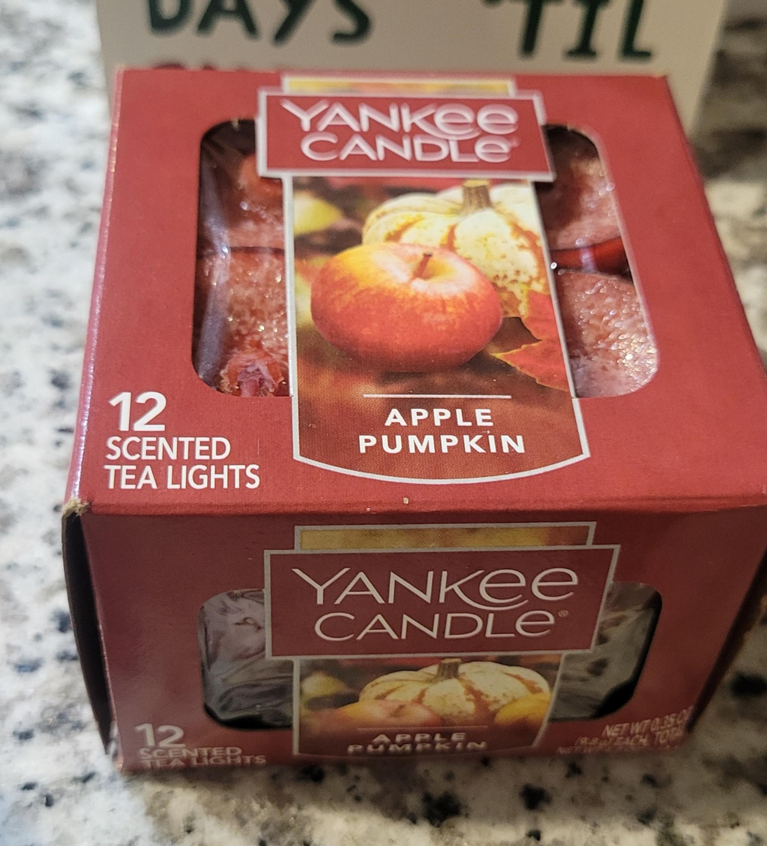 Yankee Candle Scented Tea Lights 12 Apple Pumpkin Fragrance  New in BOX