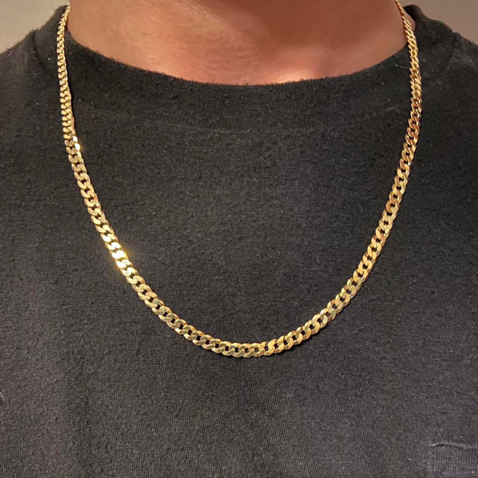 factory outlet online discount sale Gold Chain 14k Gold Vermeil Cuban Link Chain 20in 4mm Men factory outlet online discount sale Gold Chain 14k Gold Vermeil Cuban Link Chain 20in 4mm Men
