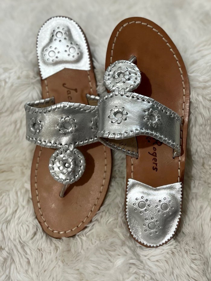 Jack rogers store silver sandals