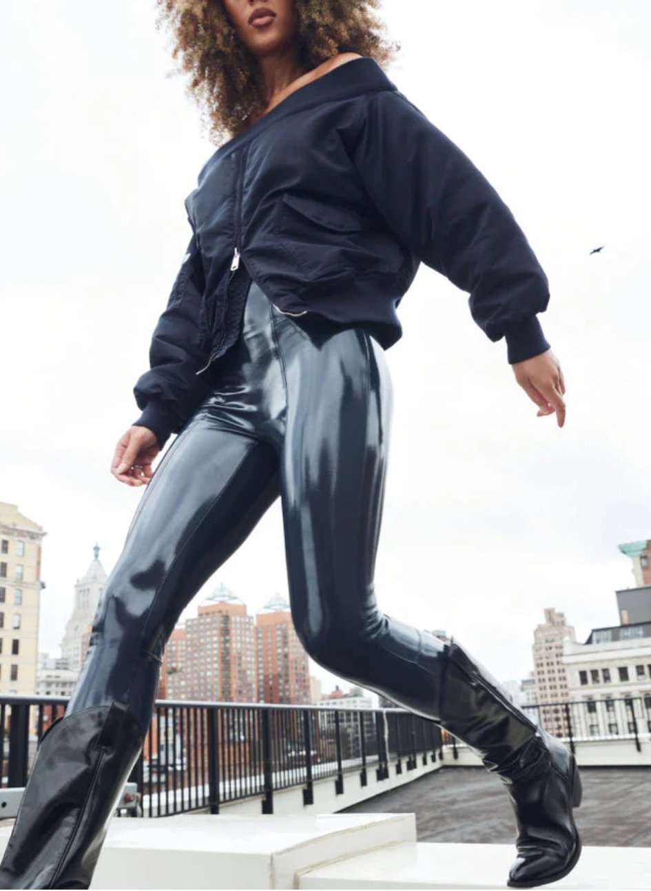 SPANX - FAUX PATENT LEATHER LEGGINGS