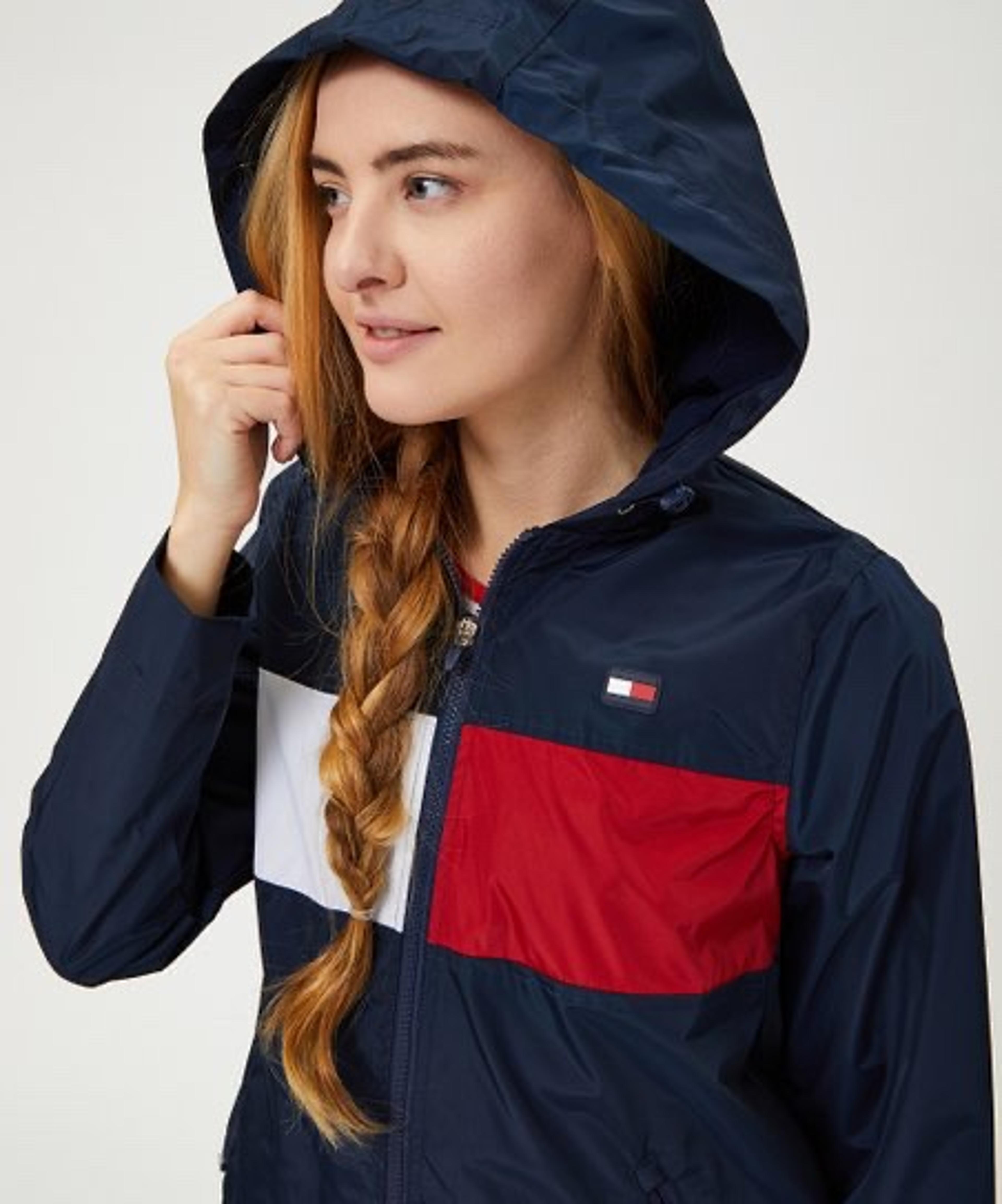 Tommy hilfiger colorblock windbreaker womens Clearance