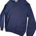 Peter Millar Mens Cashmere Sweater Sz L Navy Blue Pima Cotton Silk Luxury Blend