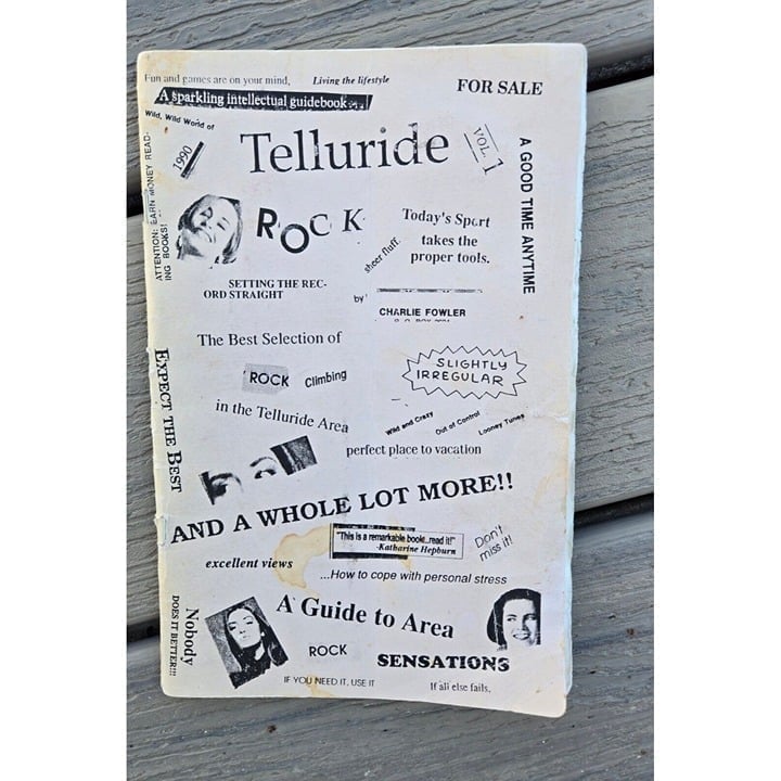 Telluride Rock-A Climbers Guide By Charlie Fowler 1990 Handwritten