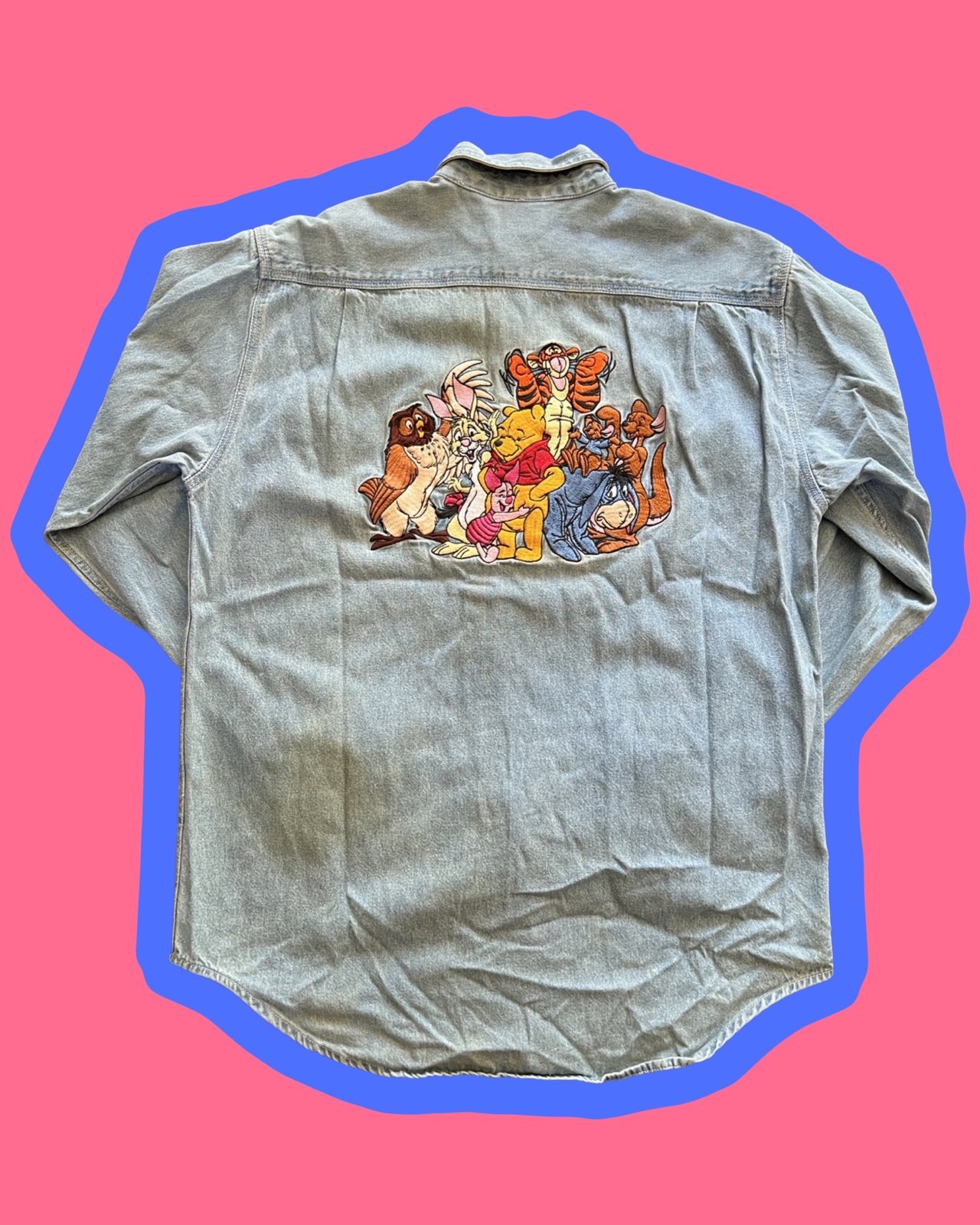 Winnie The Pooh Denim Button Down Shirt