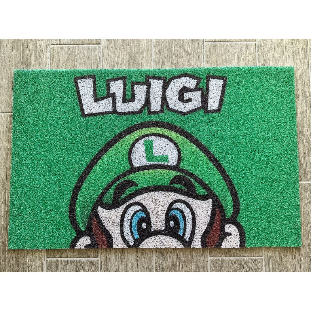 Indoor/Outdoor Carpet Door Mat Super Mario Decor Green Welcome Home 31×20 in