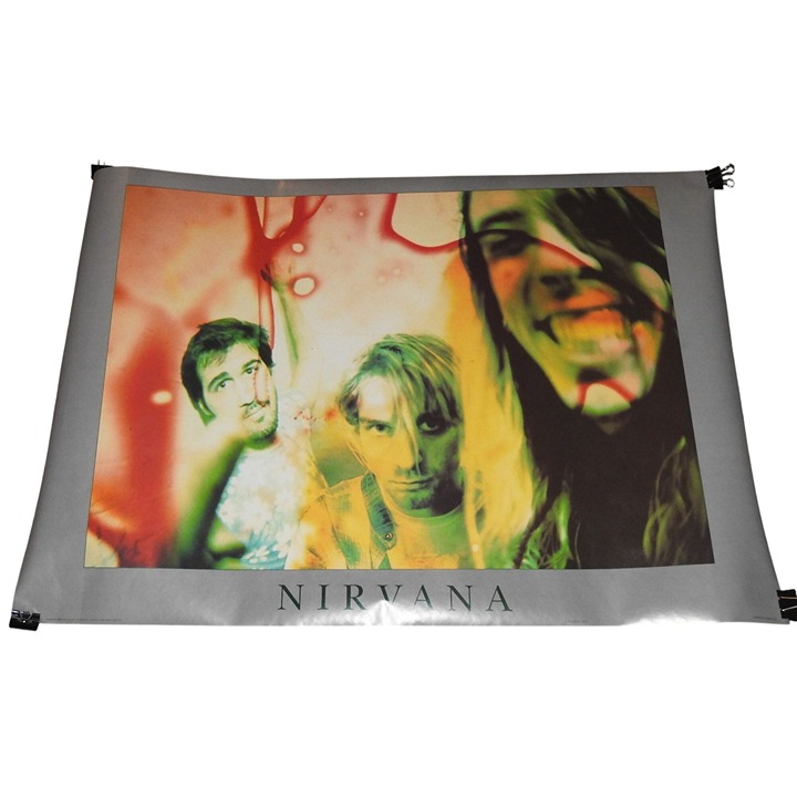 Vintage 1992 NIRVANA Kurt Cobain AA448 Anabas Poster Printed in England 24x35