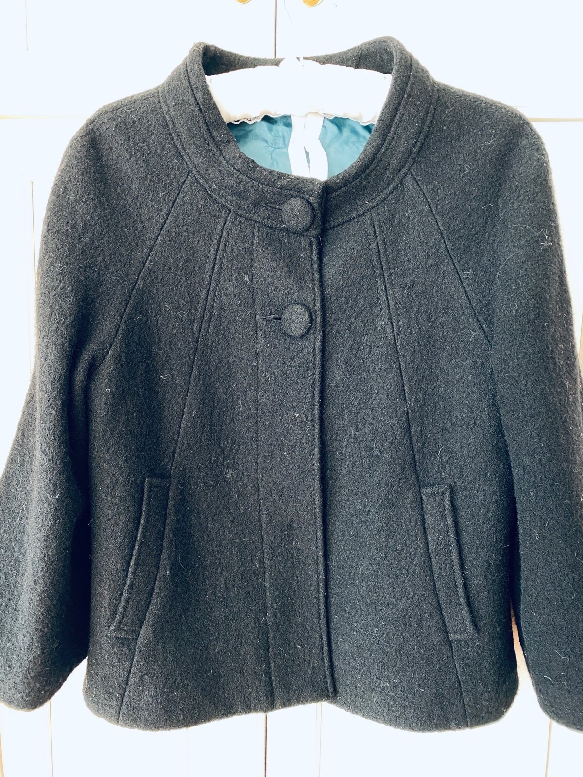 H&M Wool blend Black Pea Coat. Women's size 4