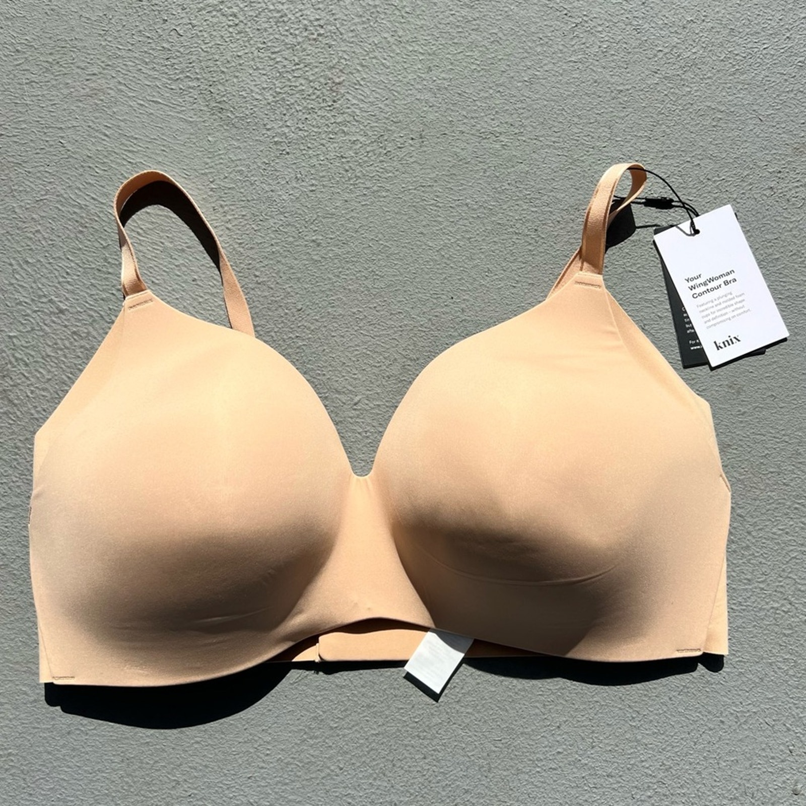 Knix Your Wingwoman Contour Wireless Bra Nude Tan Warm Sand Size 8 NWT
