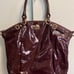 COACH Madison Lindsey Satchel in Plum Patent Leather