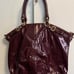 COACH Madison Lindsey Satchel in Plum Patent Leather