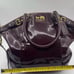 COACH Madison Lindsey Satchel in Plum Patent Leather