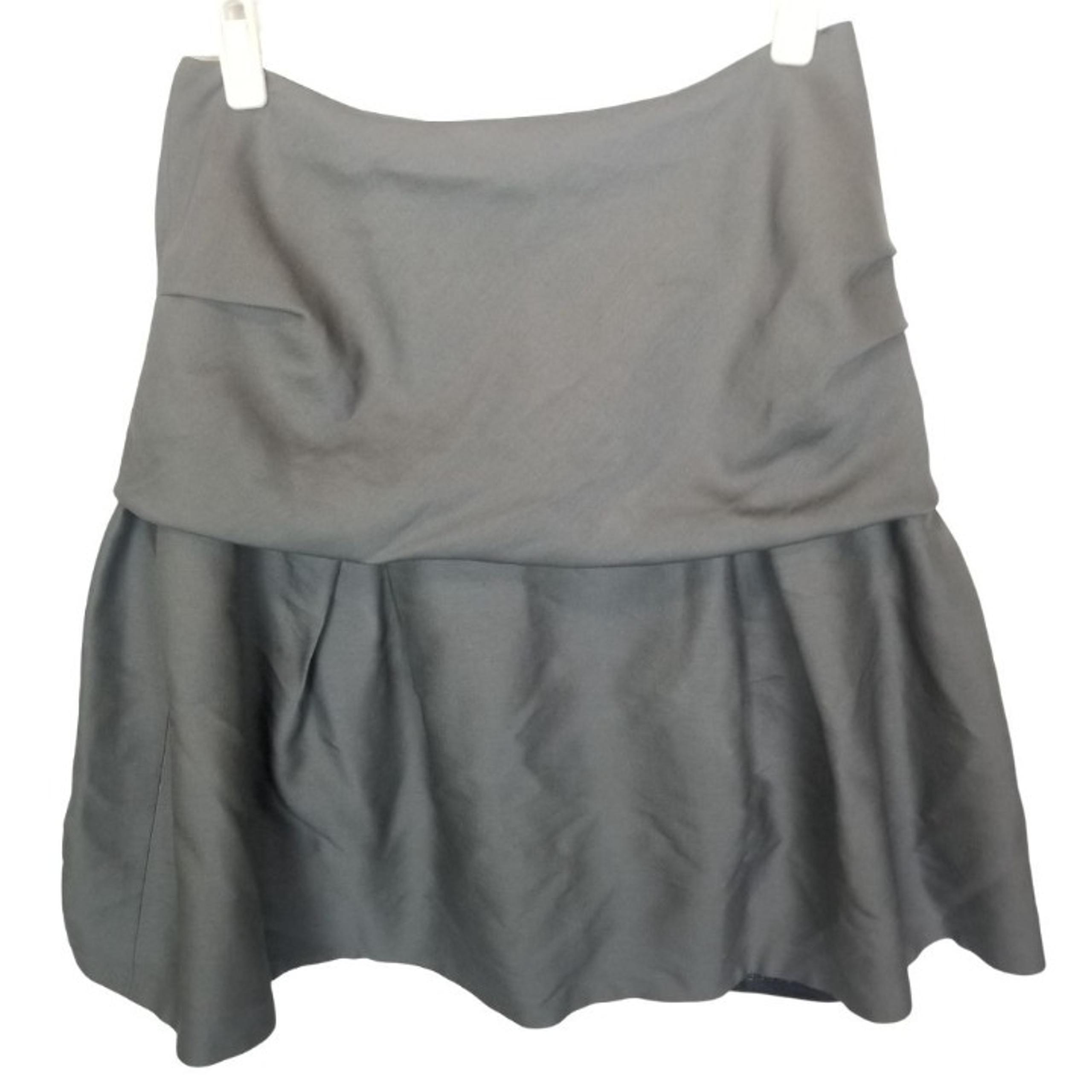 3.1 Phillip Lim Womens 5 Gray Wool Silk Blend Layered Mini Skirt Lined Back Zip