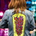 denim jacket women hand painted