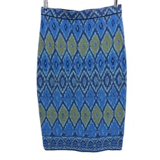PERUVIAN CONNECTION Knit Skirt 100% Pima Cotton Geometric Size SMALL