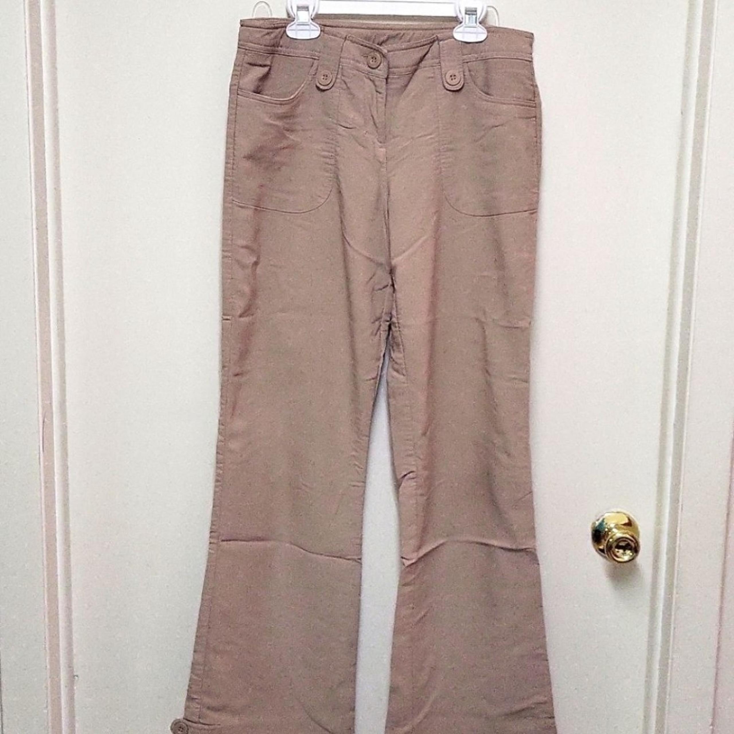 Vintage No Boundaries Tan Stretch Bootcut Dress Pants