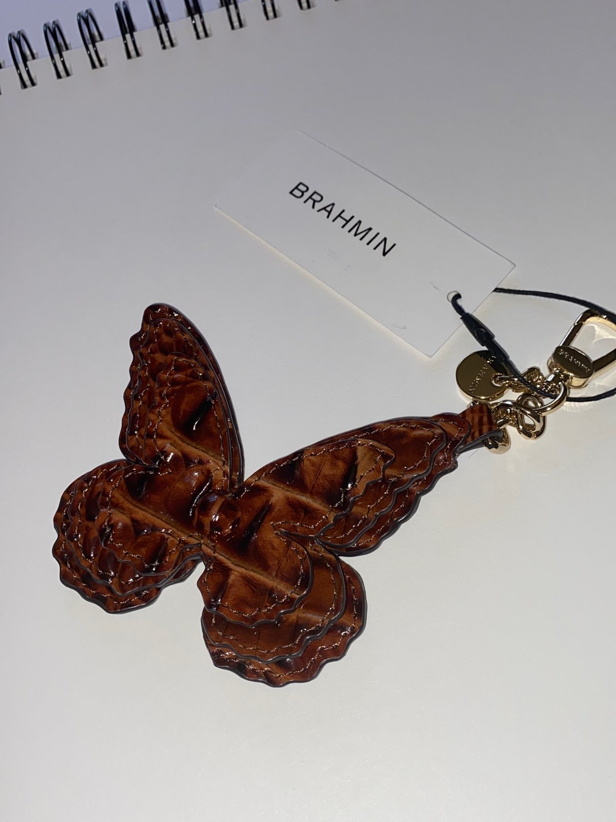 Brahmin Pecan 3-D butterfly