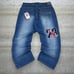 Vintage Baggy Wide Leg Skate Jeans Lebron Cavaliers Medium Wash Denim Y2K