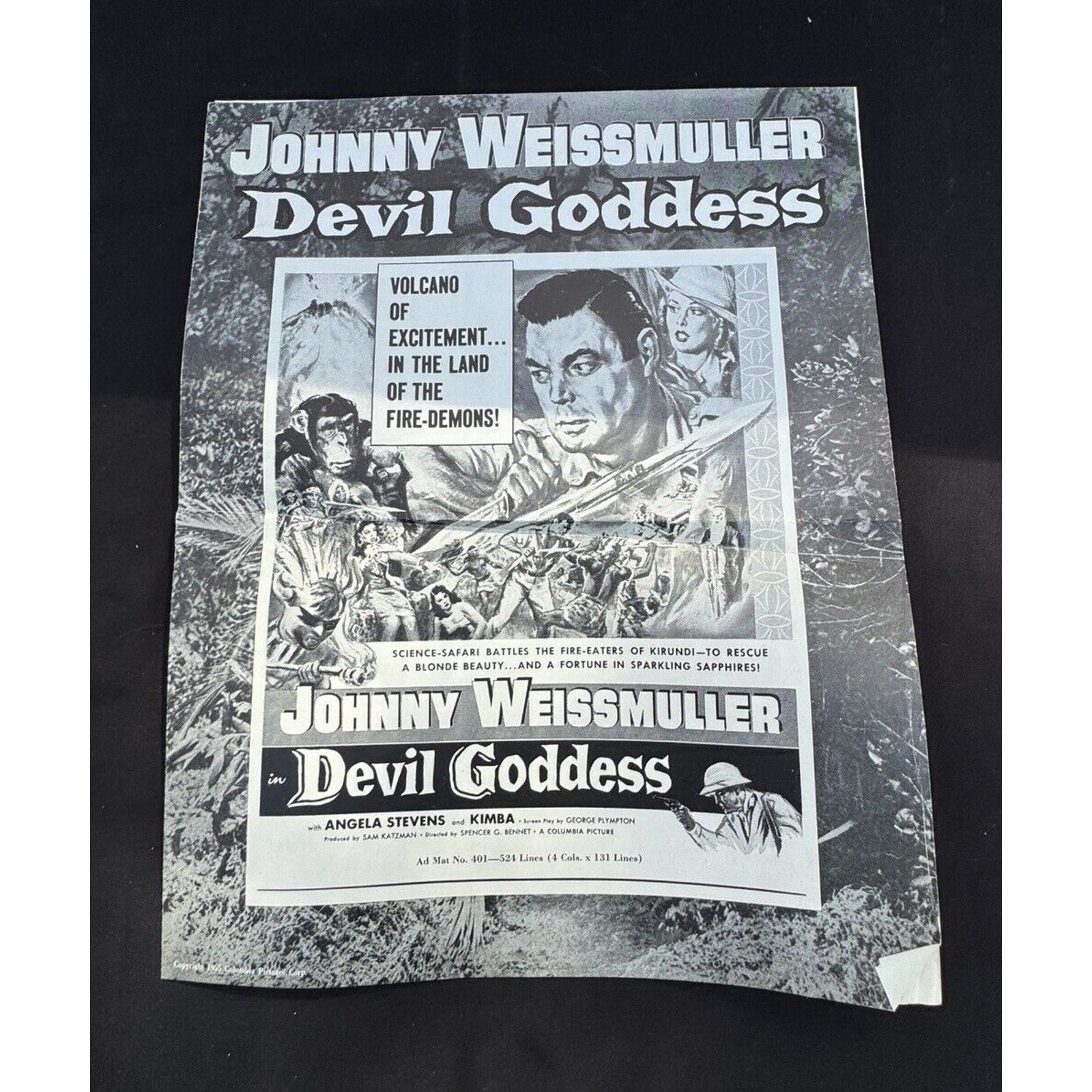Devil Goddess 1955 Movie Pressbook Last film Jungle Jim series Columbia Pictures