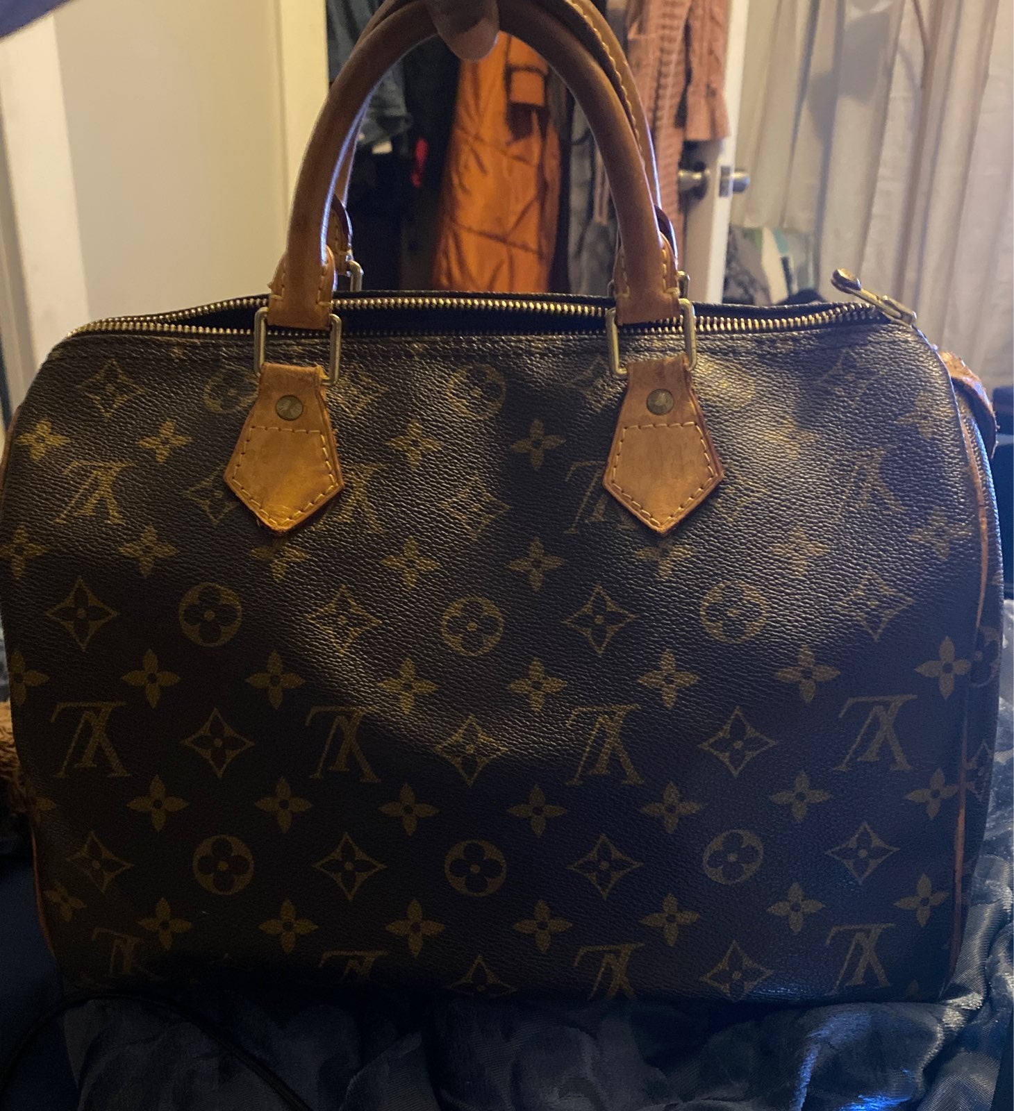 Louis Vuitton Damier Azur Speedy 30 Cloth ref.554117 - Joli Closet