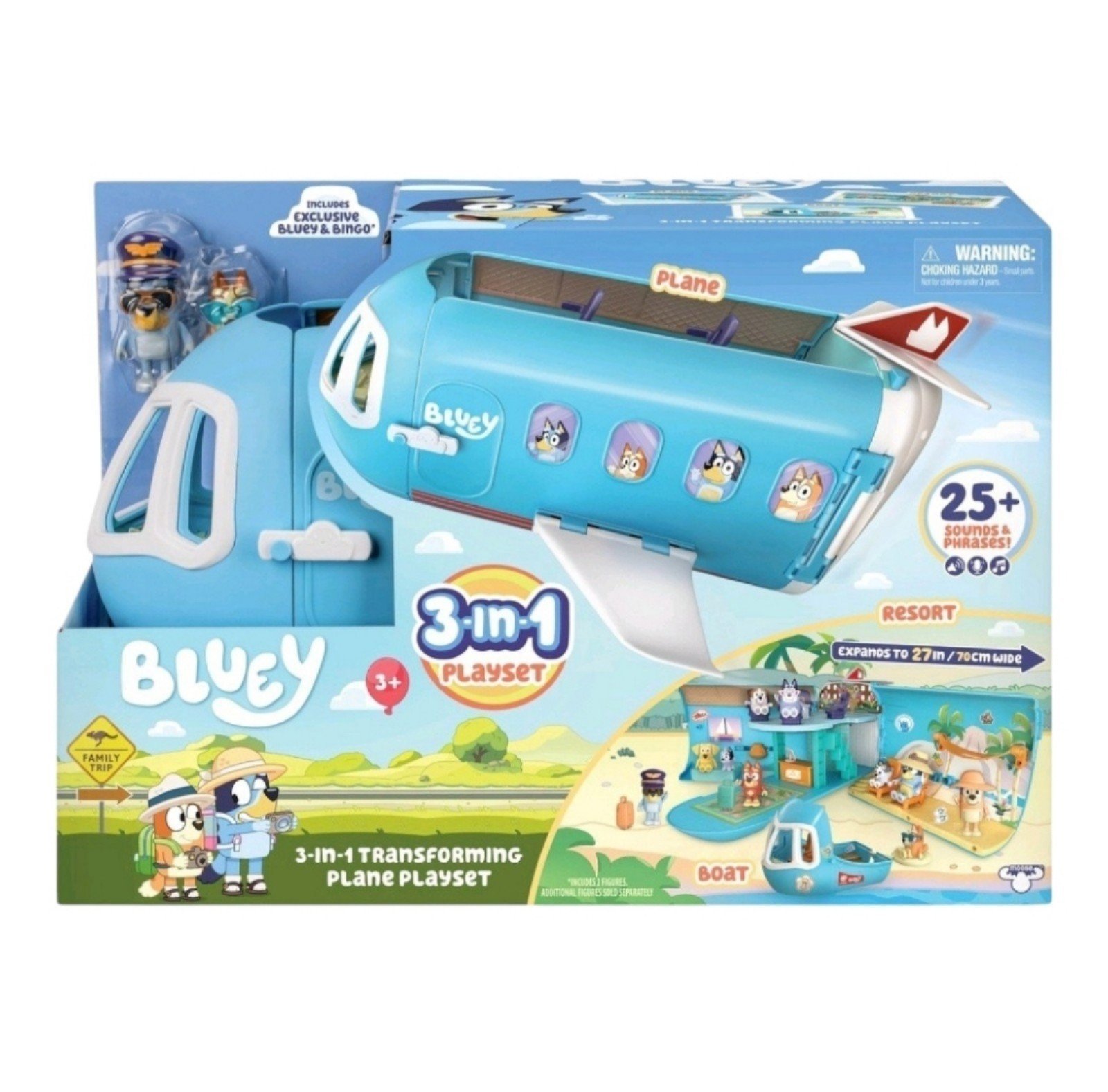 Bluey 3-in-1 Transforming Plane Playset - Bluey airplane