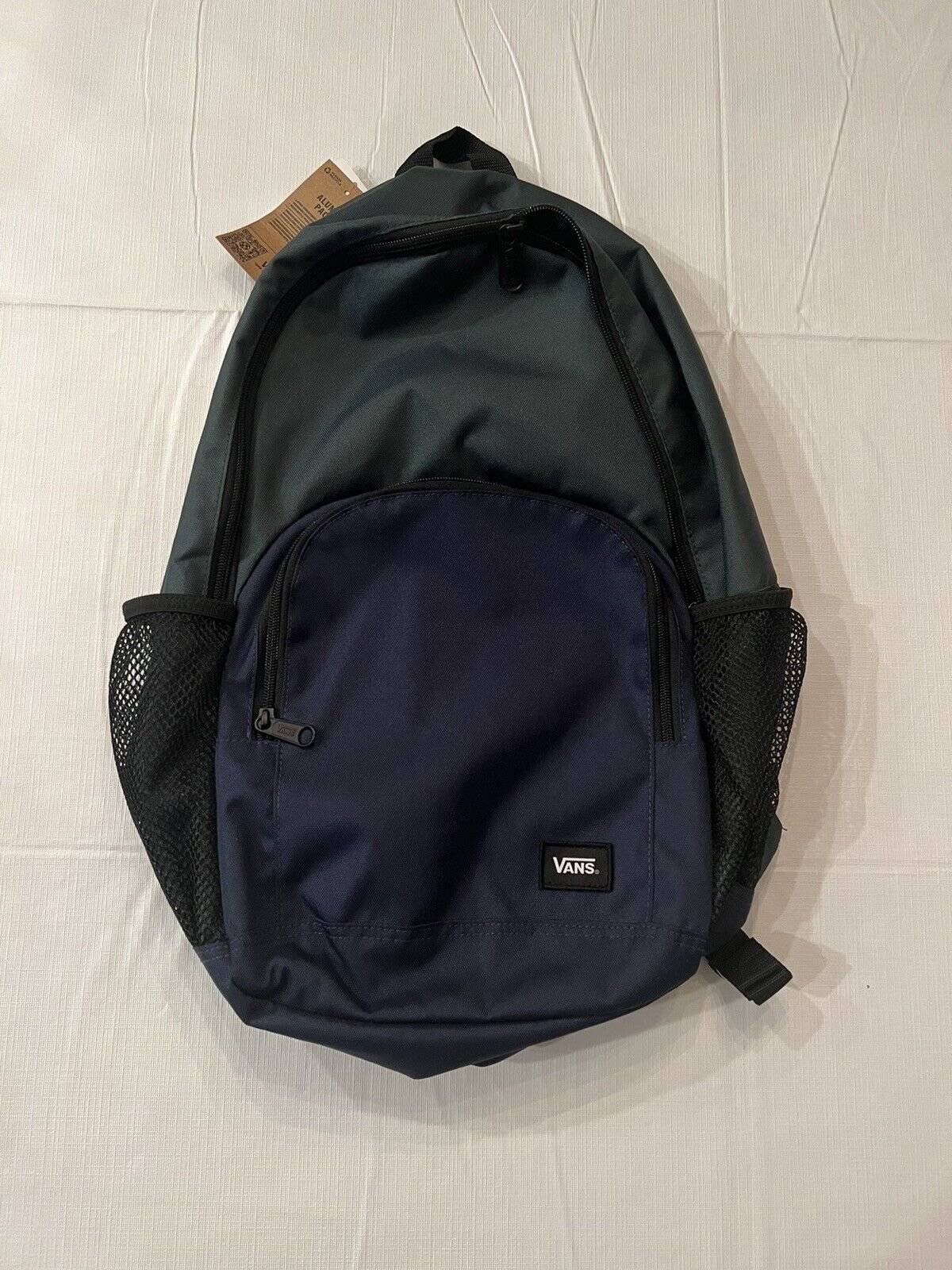 Vans Alumni Pack 5 Backpack Dark Green Navy Blue School Boys BRAND NEW