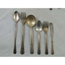 WM Rodgers International Silver Co. 46 Pieces Vintage Silverware