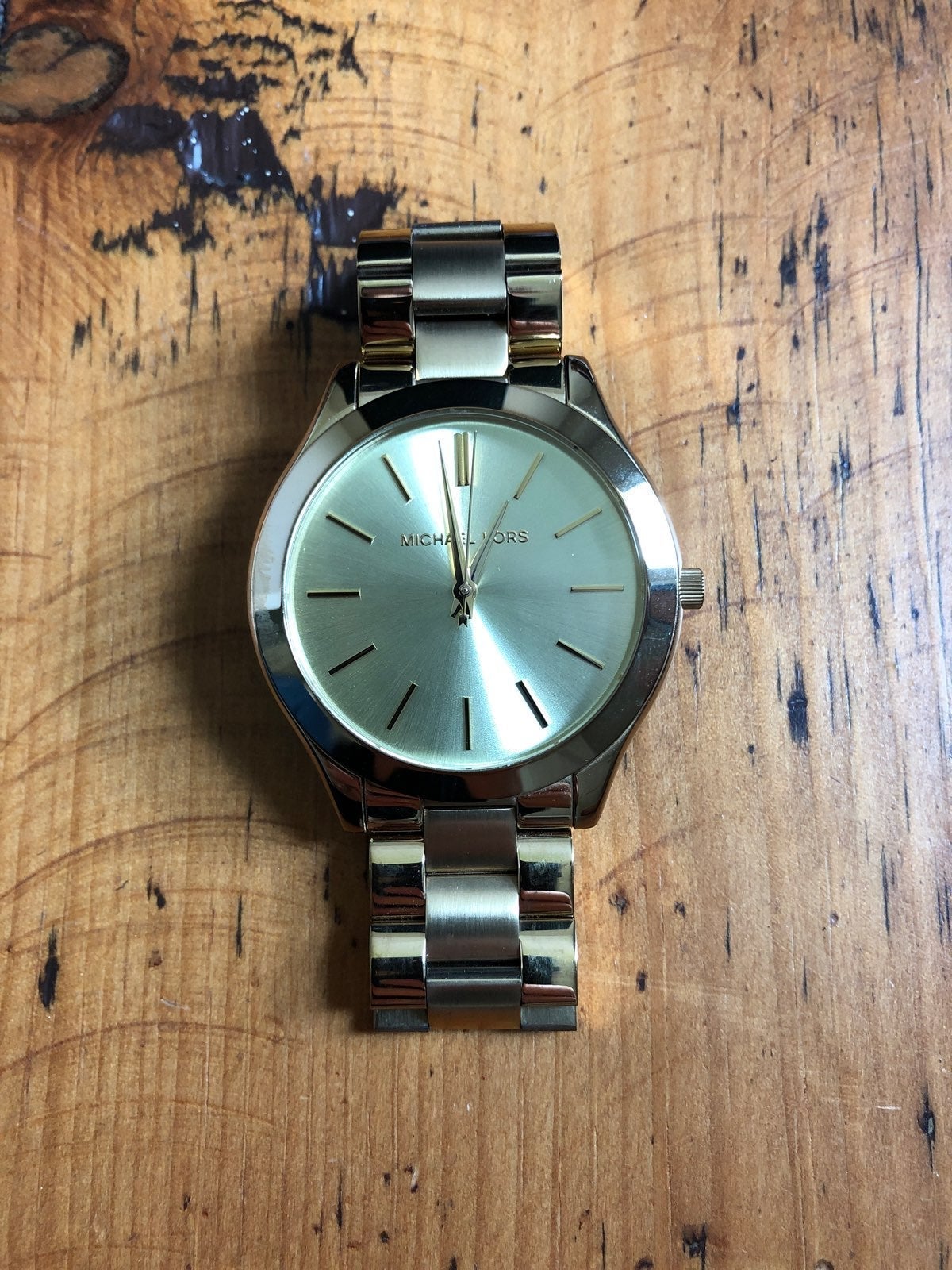 Michael Kors Slim Runway Goldtone Watch