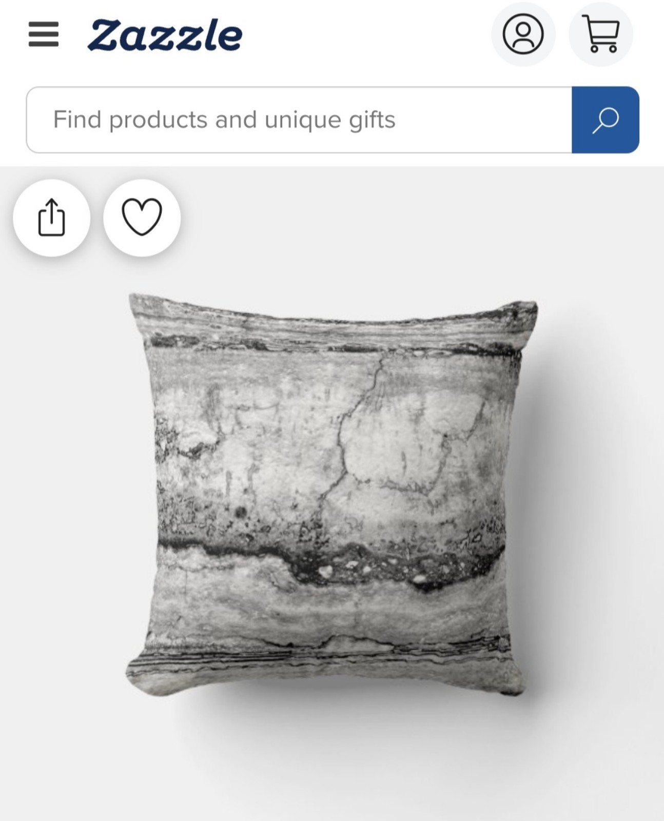 3 Zazzle Granite/ marble throw pillows