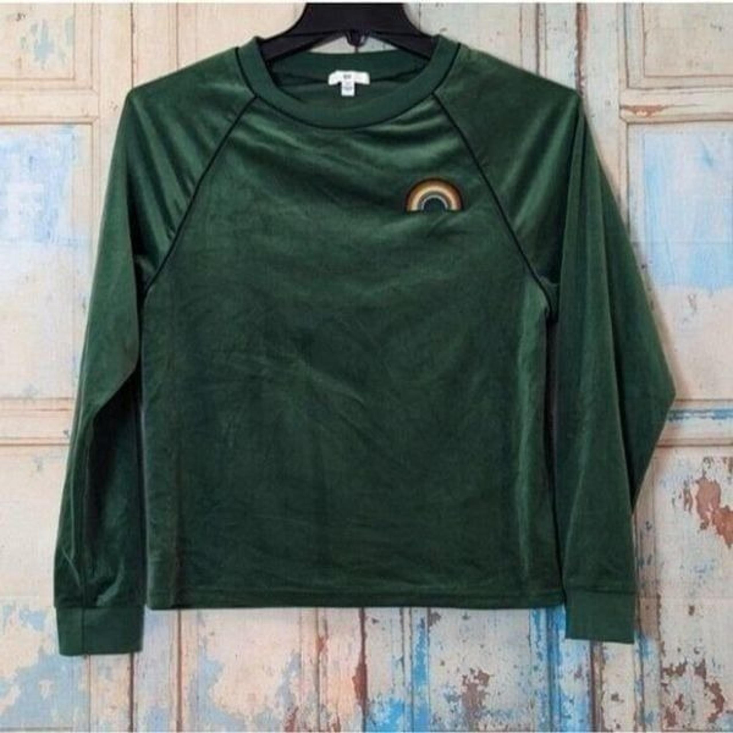 BP Womens Size XS Green Crew Neck Long Sleeve Activewear Pullover Sweatshirt