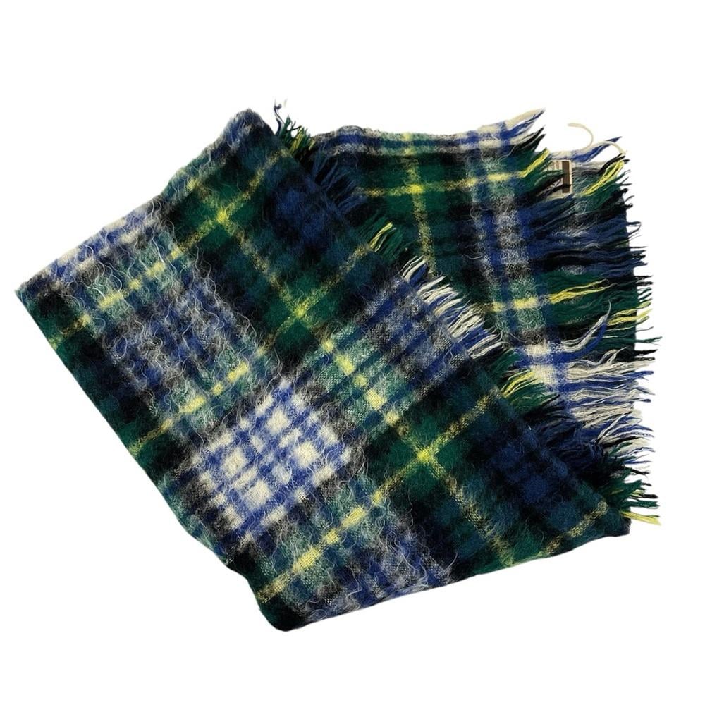 A Macnab Travel Rug Mohair Wool Blend Fringe Hem