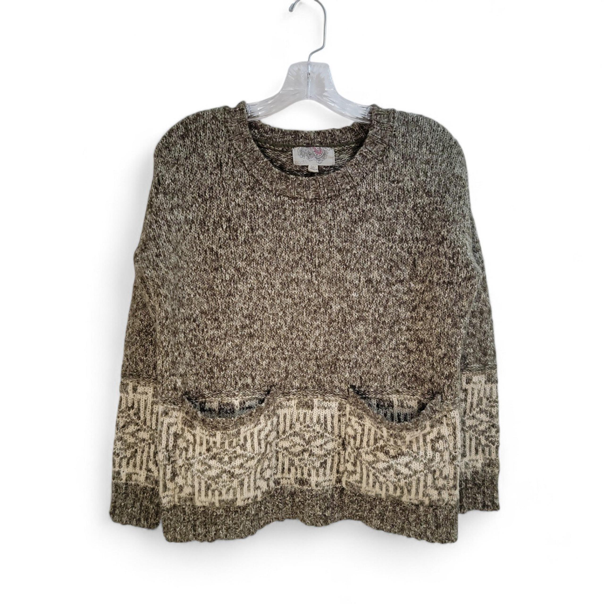Urban Outfitters Ecote Green Pullover Sweater Front Pockets Women's XS w/ Wool