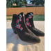 Rebecca Minkoff Black Suede Embroidered Booties, size 7.5