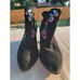 Rebecca Minkoff Black Suede Embroidered Booties, size 7.5