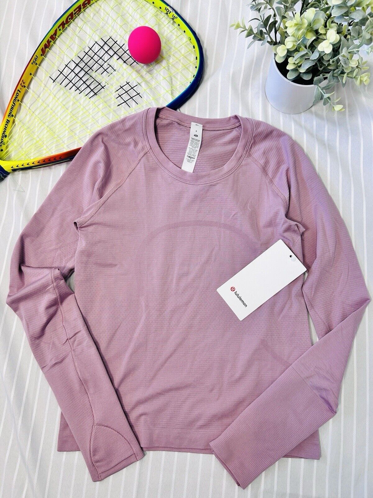 NWT78 Lululemon Swiftly Tech Long Sleeve 2.0 Race - RSBL - Size 10