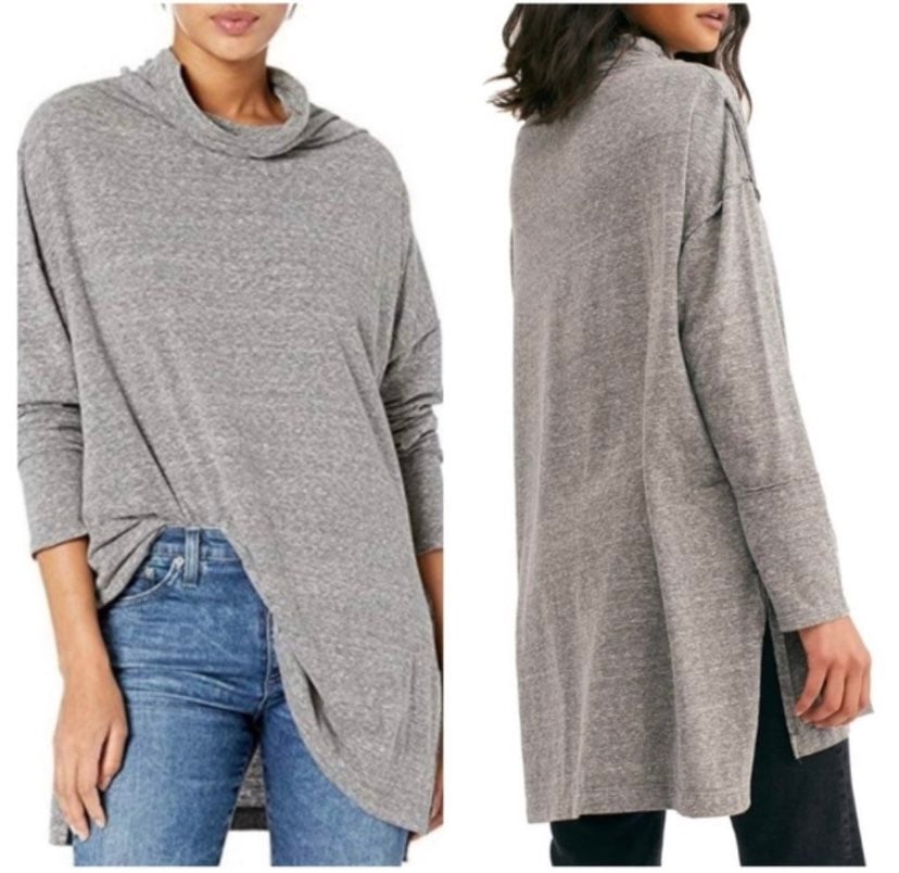 Free People Bella Vista mock neck tunic Top