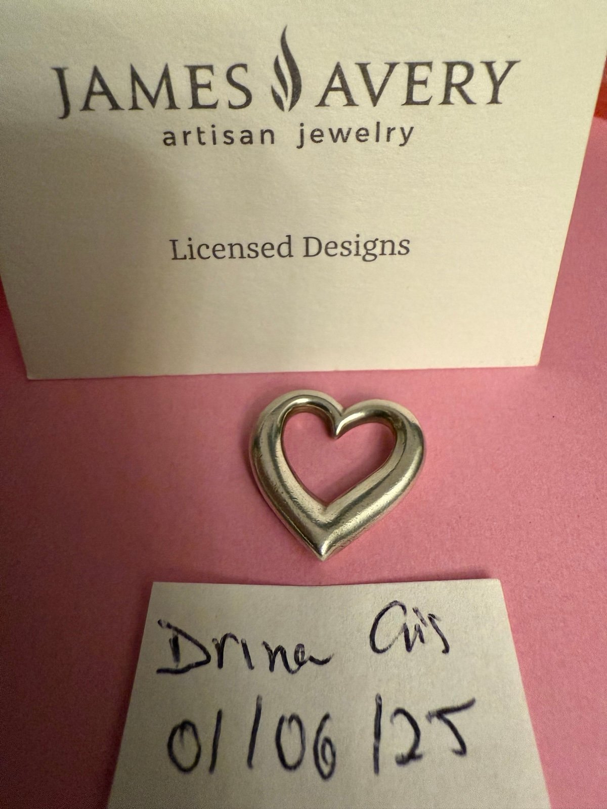 James Avery heart pendant