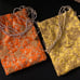 10 Yellow and 12 Orange Indian Potlis (drawstring pouches)