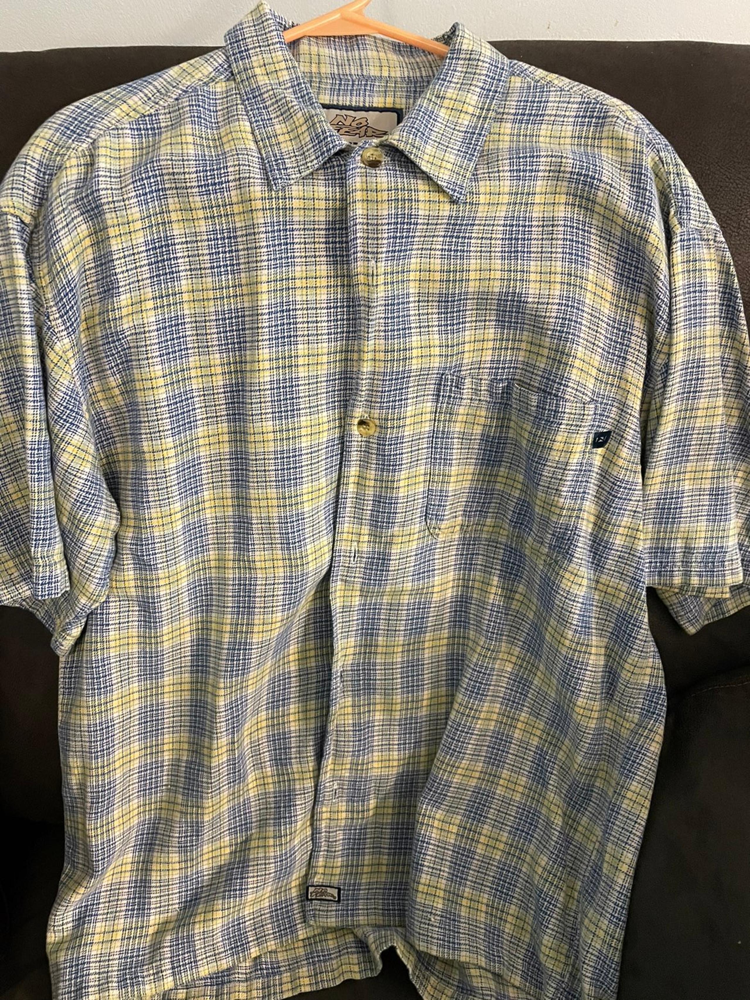 Vintage No Fear button diwn men's shirt large