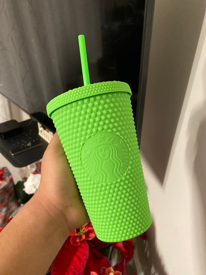 Neon Green Starbucks Tumbler