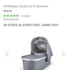 UPPAbaby vista v2 bassinet