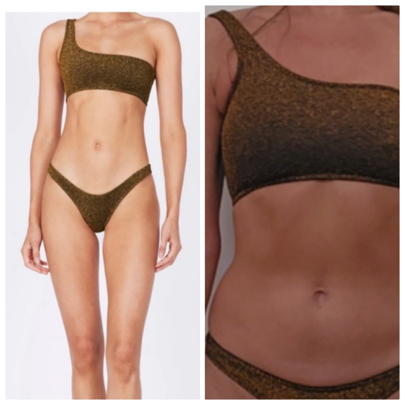 TRIANGL Melrose gold honey sparkle lurex Bikini Set photo sample s