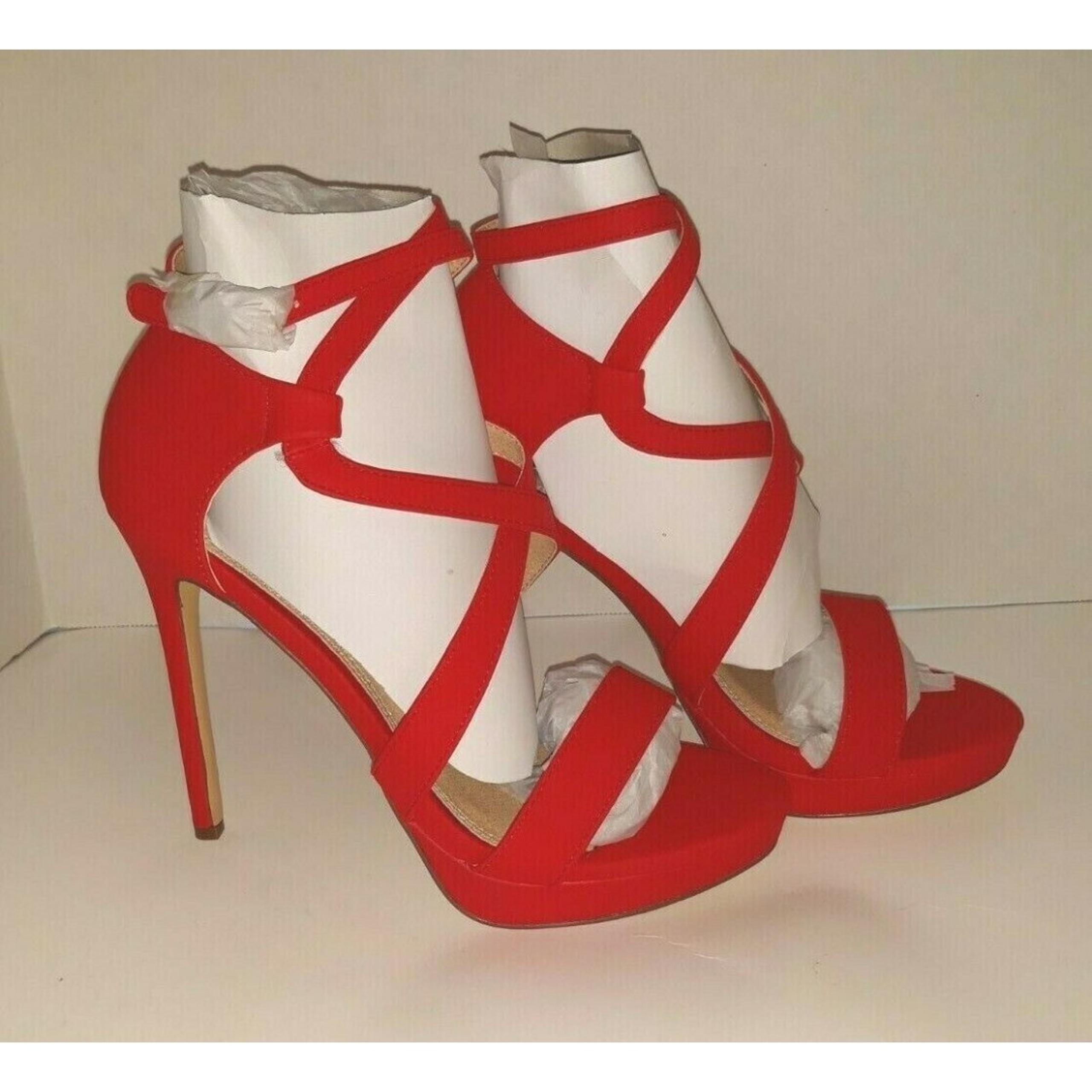 LIliana Rosanna-1 Strappy Heels Women's Shoes Red CLEARANCE