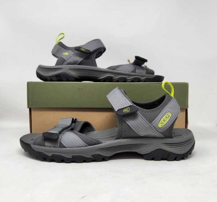 New men's 13 Keen Targhee III Open Toe H2 water hiking sandals shoes Steel Grey