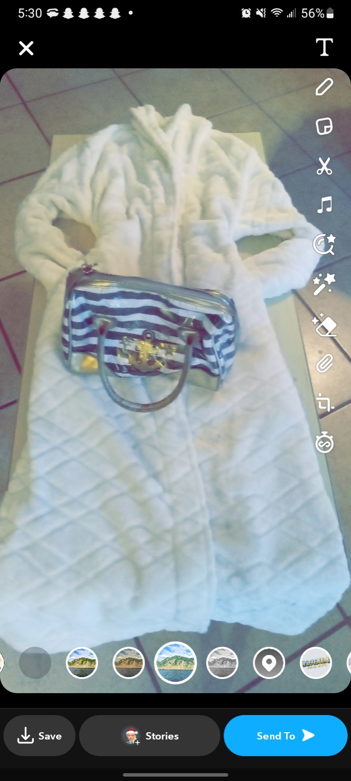 Faux French Mink Robe Infinity Cream & Travelers Bag