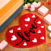 Valentine's Day Bathroom Rug Cute Valentines Door Mat Bath Mat for Love Shape