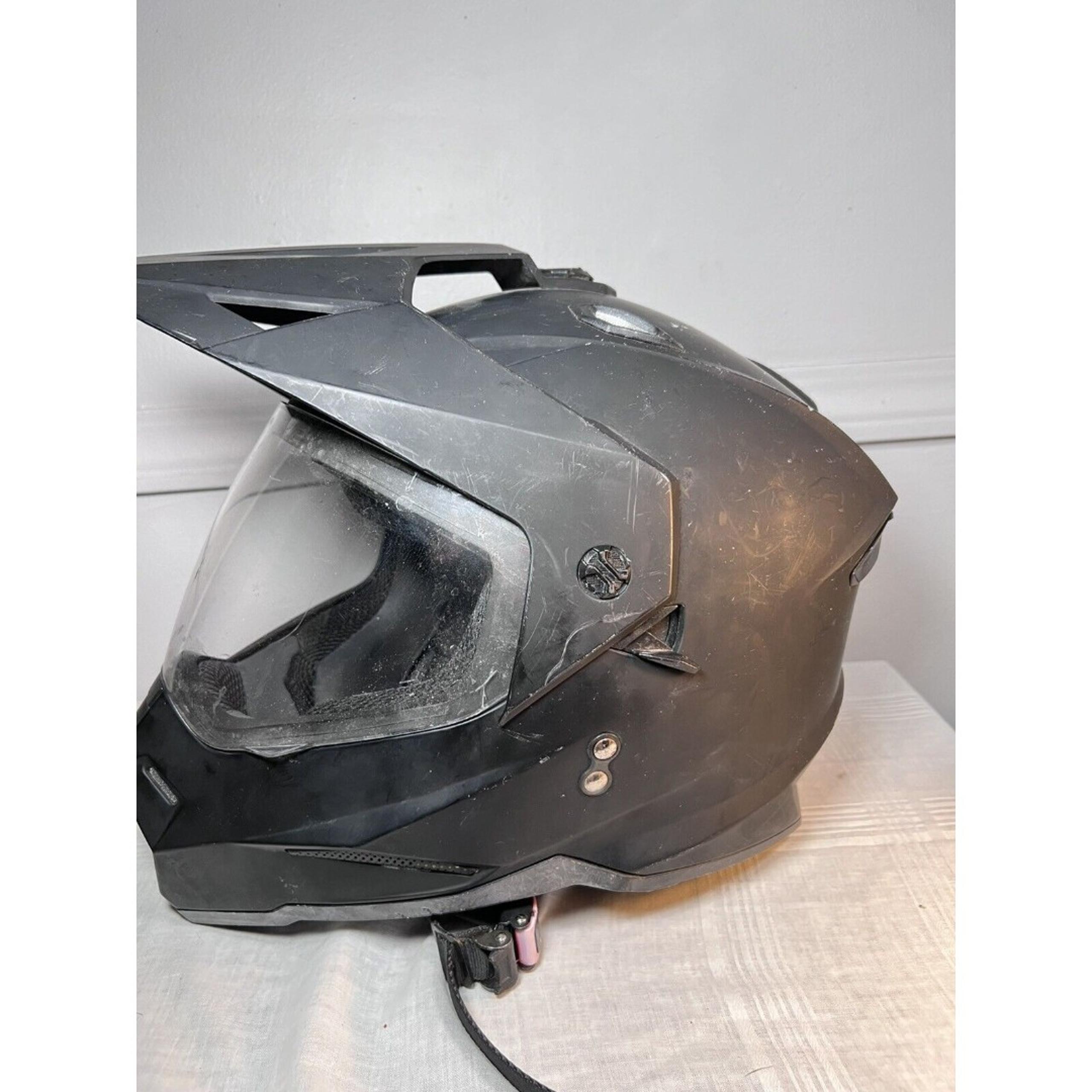 1STORM DUAL SPORT MOTORCYCLE OFF ROAD FULL FACE DUAL VISOR HELMET HF802 XL 59-60