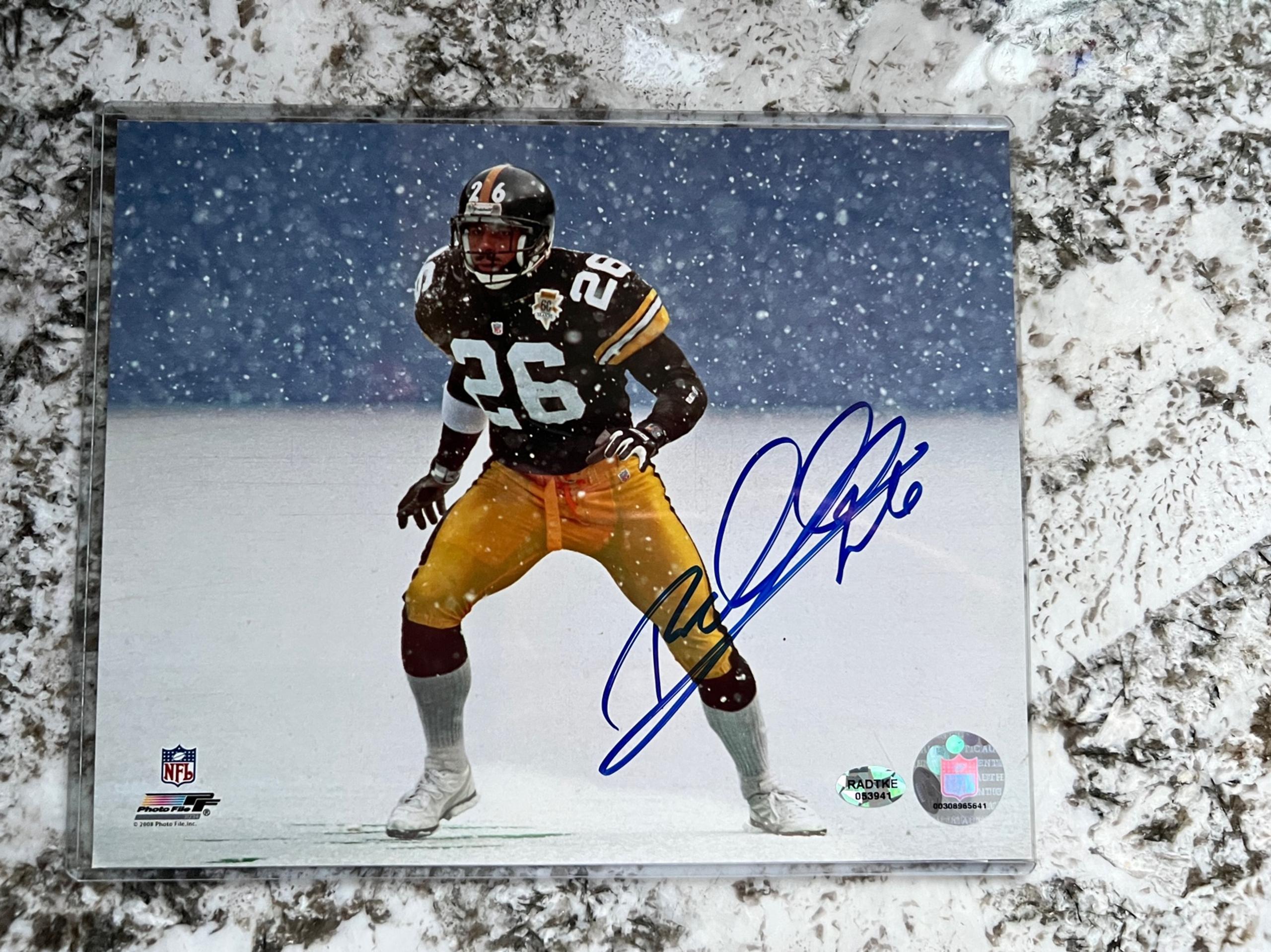 Rod Woodson Pittsburgh Steelers autographed 8x10 with stand